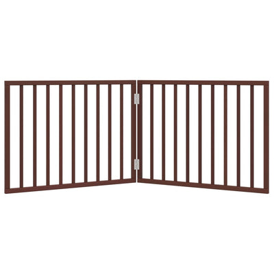 Koiraportti kokoontaittuva 2 paneelia ruskea 160 cm poppelipuu