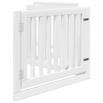 Koiraportti kokoontaittuva 4 paneelia valk. 320 cm poppelipuu