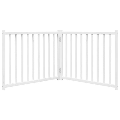 Valkoinen koiraportti taitettava Cremenasiu 160cm (2 paneelia, kuusi)