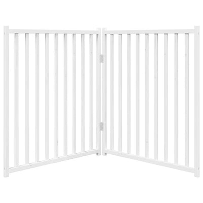 Valkoinen koiraportti taitettava Cremenasiu 160cm (2 paneelia, kuusi)