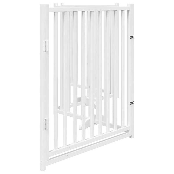 Koiraportti taitettava 4 paneelia valkoinen 320 cm täysi kuusi