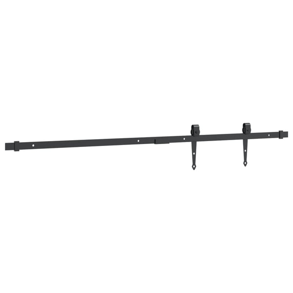 Mini liukuovisarja kaappiin musta 122 cm hiiliteräs