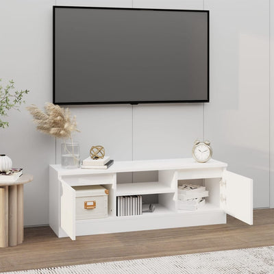 TV-taso ovella valkoinen 102x30x36 cm