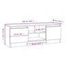TV-taso ovella Sonoma tammi 102x30x36 cm
