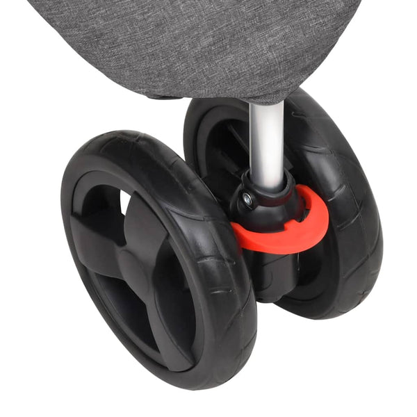 Harmaa taitettavat koiranrattaat Nevaeh 80x46x98cm (oxford kangas)