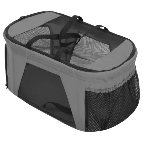Harmaa taitettavat koiranrattaat Avidis 83x48x97cm (2-tasoiset, kangas)