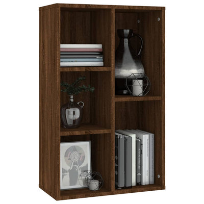 Kirjahylly / Senkki ruskea tammi 50x25x80 cm tekninen puu