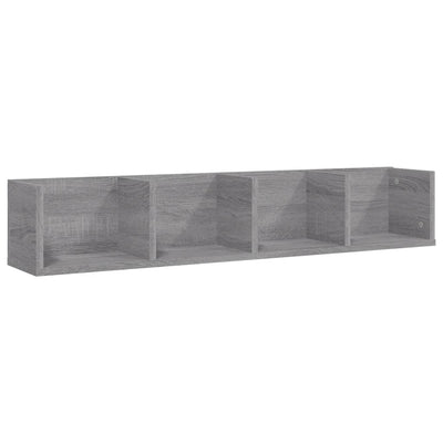 CD-hylly harmaa Sonoma 100x18x18 cm tekninen puu