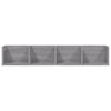 CD-hylly harmaa Sonoma 100x18x18 cm tekninen puu
