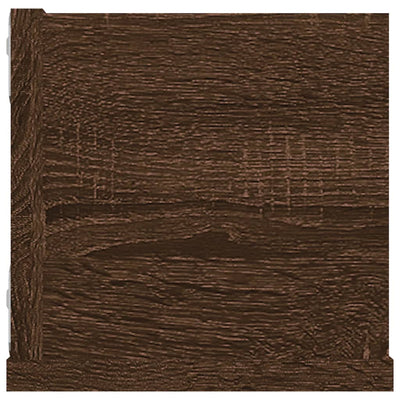 CD-hylly ruskea tammi 100x18x18 cm tekninen puu