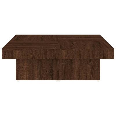 Sohvapöytä ruskea tammi 90x90x28 cm tekninen puu