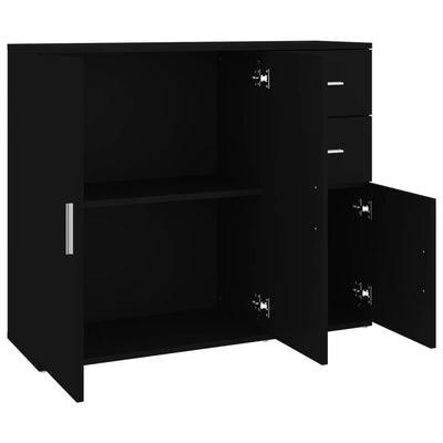 Senkki musta 91x29,5x75 cm tekninen puu