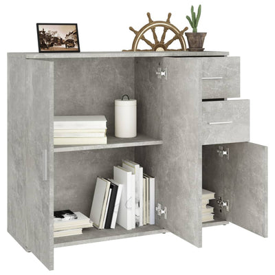 Senkki betoninharmaa 91x29,5x75 cm tekninen puu