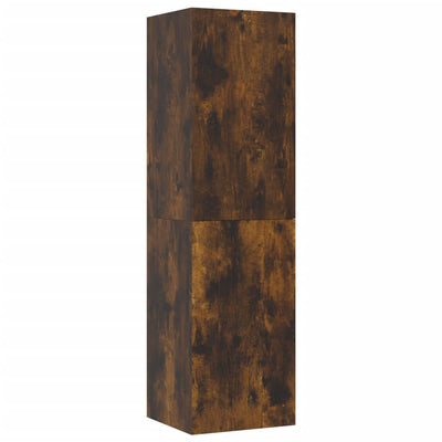 Seinäkiinnitettävät TV-tasot 2 kpl savutammi 30,5x30x110 cm