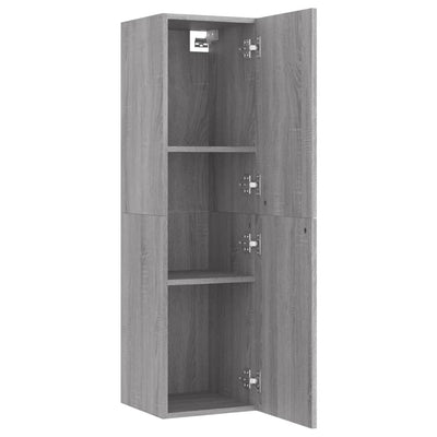 Seinäkiinnitettävät TV-tasot 2 kpl harmaa Sonoma 30,5x30x110 cm