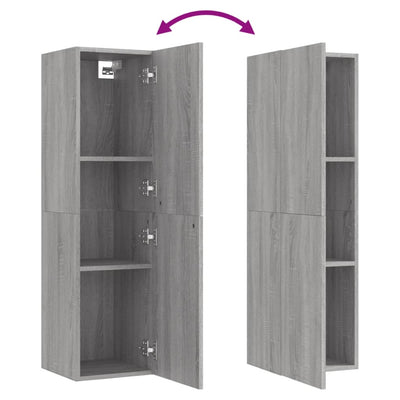 Seinäkiinnitettävät TV-tasot 2 kpl harmaa Sonoma 30,5x30x110 cm