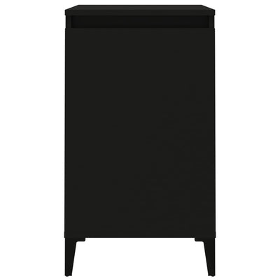 Yöpöydät 2 kpl musta 40x35x70 cm tekninen puu