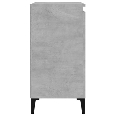 Yöpöydät 2 kpl betoninharmaa 40x35x70 cm tekninen puu