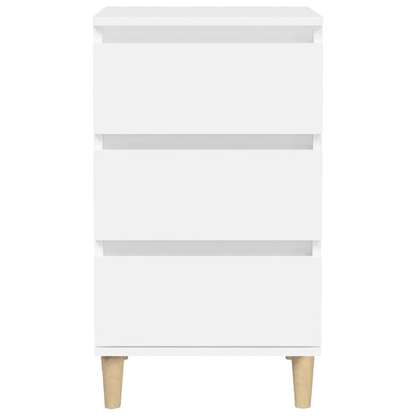 Yöpöytä valkoinen 40x35x70 cm tekninen puu