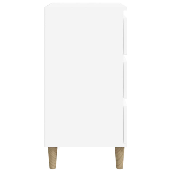 Yöpöytä valkoinen 40x35x70 cm tekninen puu