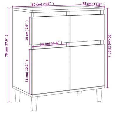 Senkki betoninharmaa 60x35x70 cm tekninen puu