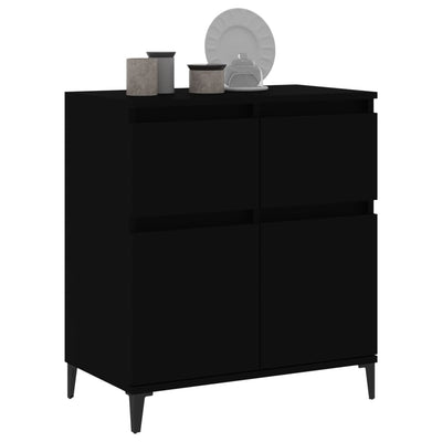 Senkki musta 60x35x70 cm tekninen puu