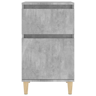 Yöpöydät 2 kpl betoninharmaa 40x35x70 cm
