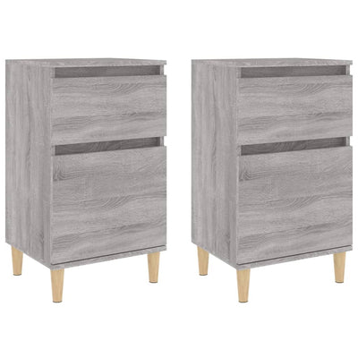 Yöpöydät 2 kpl harmaa Sonoma 40x35x70 cm