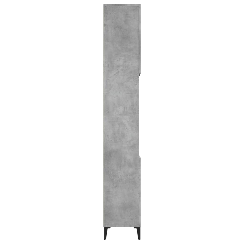 Betoninharmaa kylpyhuoneen kaappi Cinciian 30x30x190cm (puinen)