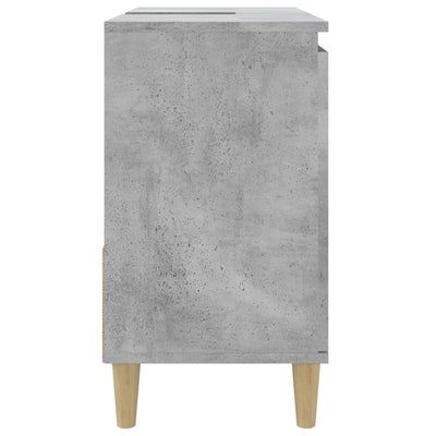 Kylpyhuoneen kaappi betoninharmaa 65x33x60 cm tekninen puu
