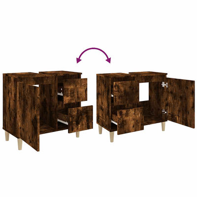 Savutammi kylpyhuoneen kaappi Calipso 65x33x60cm (puinen)