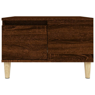 Sohvapöytä ruskea tammi 55x55x36,5 cm tekninen puu