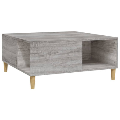 Sohvapöytä harmaa Sonoma 80x80x36,5 cm tekninen puu
