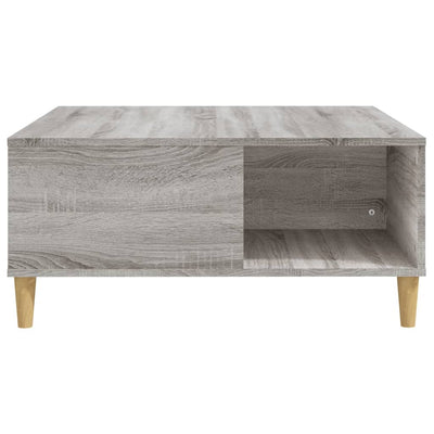 Sohvapöytä harmaa Sonoma 80x80x36,5 cm tekninen puu