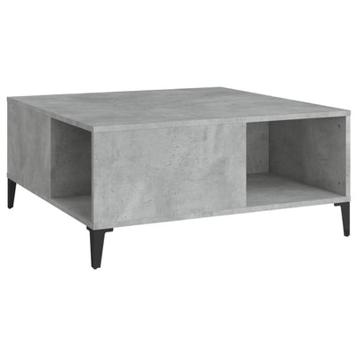 Sohvapöytä betoninharmaa 80x80x36,5 cm tekninen puu