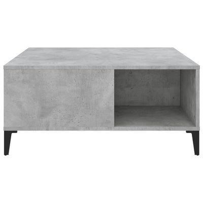 Sohvapöytä betoninharmaa 80x80x36,5 cm tekninen puu