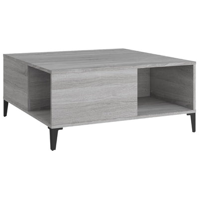 Sohvapöytä harmaa Sonoma 80x80x36,5 cm tekninen puu