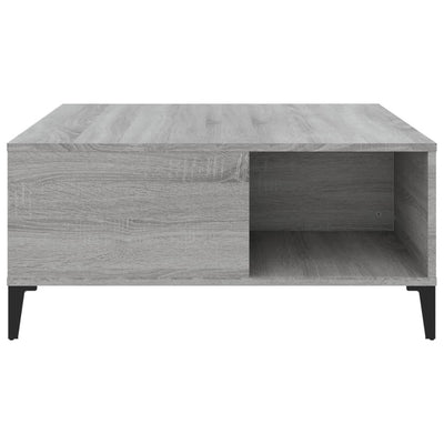 Sohvapöytä harmaa Sonoma 80x80x36,5 cm tekninen puu