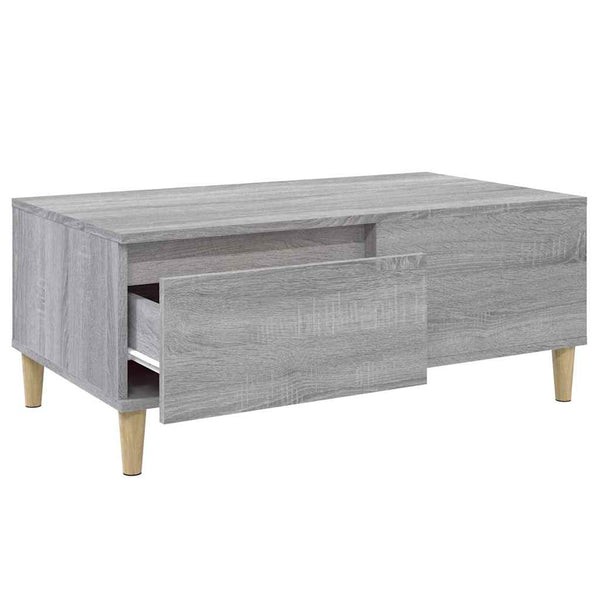 Sohvapöytä harmaa Sonoma 90x50x36,5 cm tekninen puu
