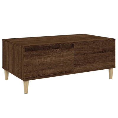 Sohvapöytä ruskea tammi 90x50x36,5 cm tekninen puu