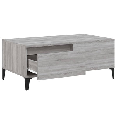 Sohvapöytä harmaa Sonoma 90x50x36,5 cm tekninen puu