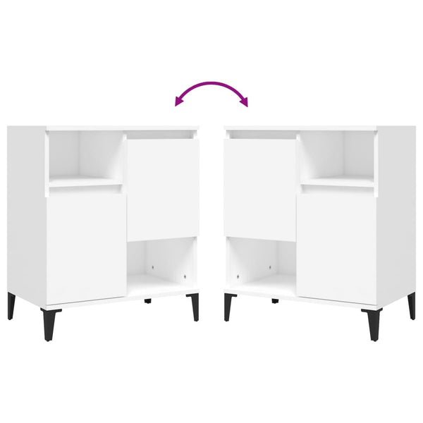 Valkoinen senkki Bell 60x35x70cm (puinen)