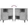 Betoninharmaa senkki Bell 60x35x70cm (puinen)