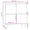 Betoninharmaa senkki Tristana 60x35x70cm (puinen)