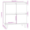 Harmaa senkki Tristana 60x35x70cm (puinen)
