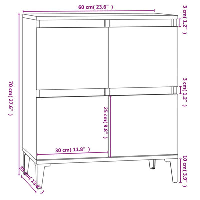 Senkki musta 60x35x70 cm tekninen puu