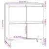 Harmaa senkki Saviton 60x35x70cm (puinen)