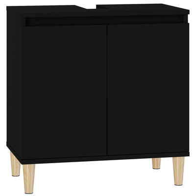 Pesuallaskaappi musta 58x33x60 cm tekninen puu