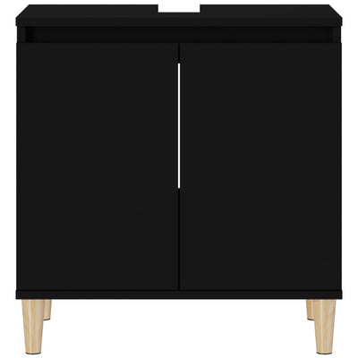 Pesuallaskaappi musta 58x33x60 cm tekninen puu
