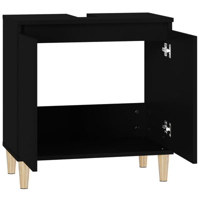 Pesuallaskaappi musta 58x33x60 cm tekninen puu